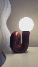 Load and play video in Gallery viewer, Burgundy Loop Table Lamp
