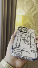 Load and play video in Gallery viewer, Transparent minimalist line art phone case is
