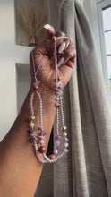 Load and play video in Gallery viewer, Gorgeous Long beaded Charms (lavender mixed with brown beads )
