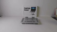 Load and play video in Gallery viewer, NEW 360° Rotating Laptop Stand Aluminum Stand available in sliver
