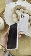 Load and play video in Gallery viewer, Textured white marble protective case
