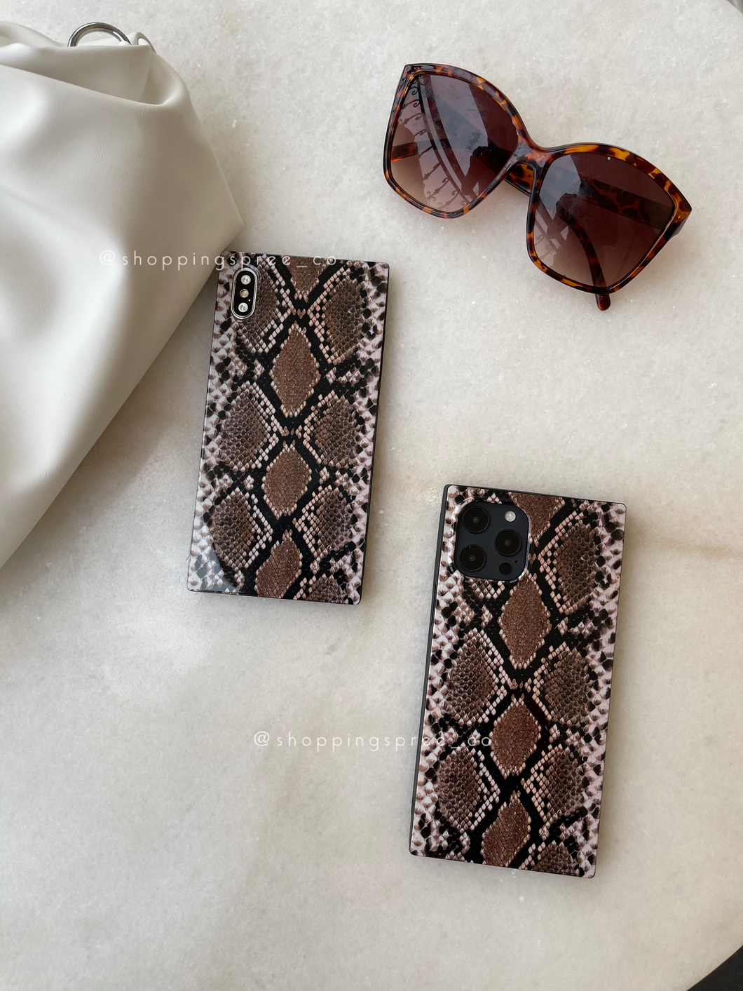 Luxury Brown snake print phonecase case