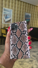 Load and play video in Gallery viewer, Luxury Brown snake print phonecase case
