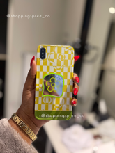 Load image into Gallery viewer, Super Chick check case with flower mirror popsocket 🤑

