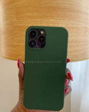 Load image into Gallery viewer, Dark green Premium silicone Phone case
