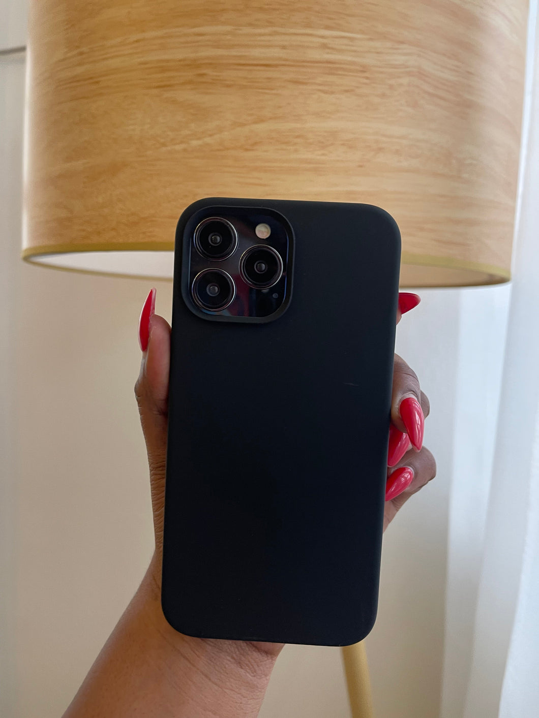 Black Premium silicone Phone case.