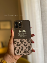 Load image into Gallery viewer, Luxury brown Coach Phone case
