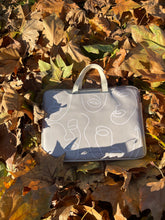 Load image into Gallery viewer, Signature Beige minimalist art Laptop bag
