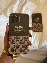 Load image into Gallery viewer, Luxury brown Coach Phone case
