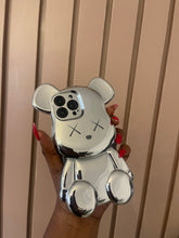 Load image into Gallery viewer, Luxury Silver Kaws silicone phone case
