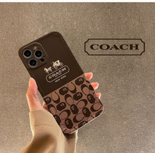 Load image into Gallery viewer, Luxury brown Coach Phone case
