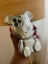 Load image into Gallery viewer, Luxury Silver Kaws silicone phone case
