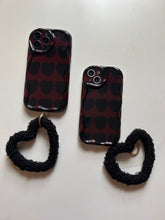 Load image into Gallery viewer, Black Love Heart Fuzzy Plush Heart  bracelet!
