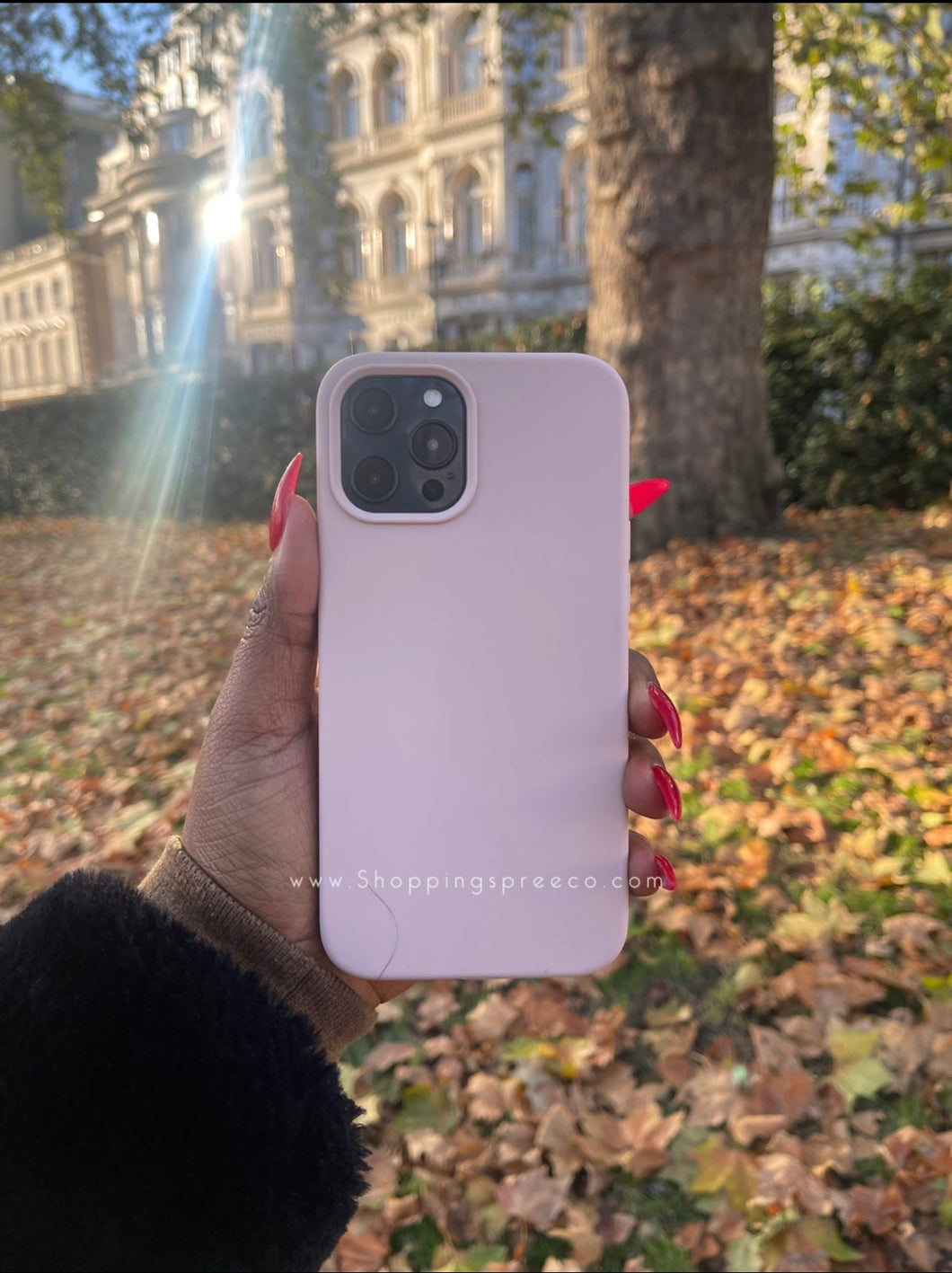 Premium Sand pink silicone Phone case