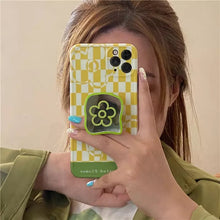 Load image into Gallery viewer, Super Chick check case with flower mirror popsocket 🤑
