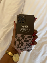 Load image into Gallery viewer, Luxury brown Coach Phone case
