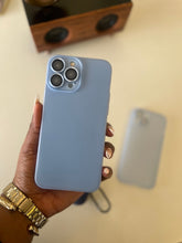 Load image into Gallery viewer, Luxury Translucent Ultra SLIM Matte Case with inbuilt  Lens protector IN BLUE
