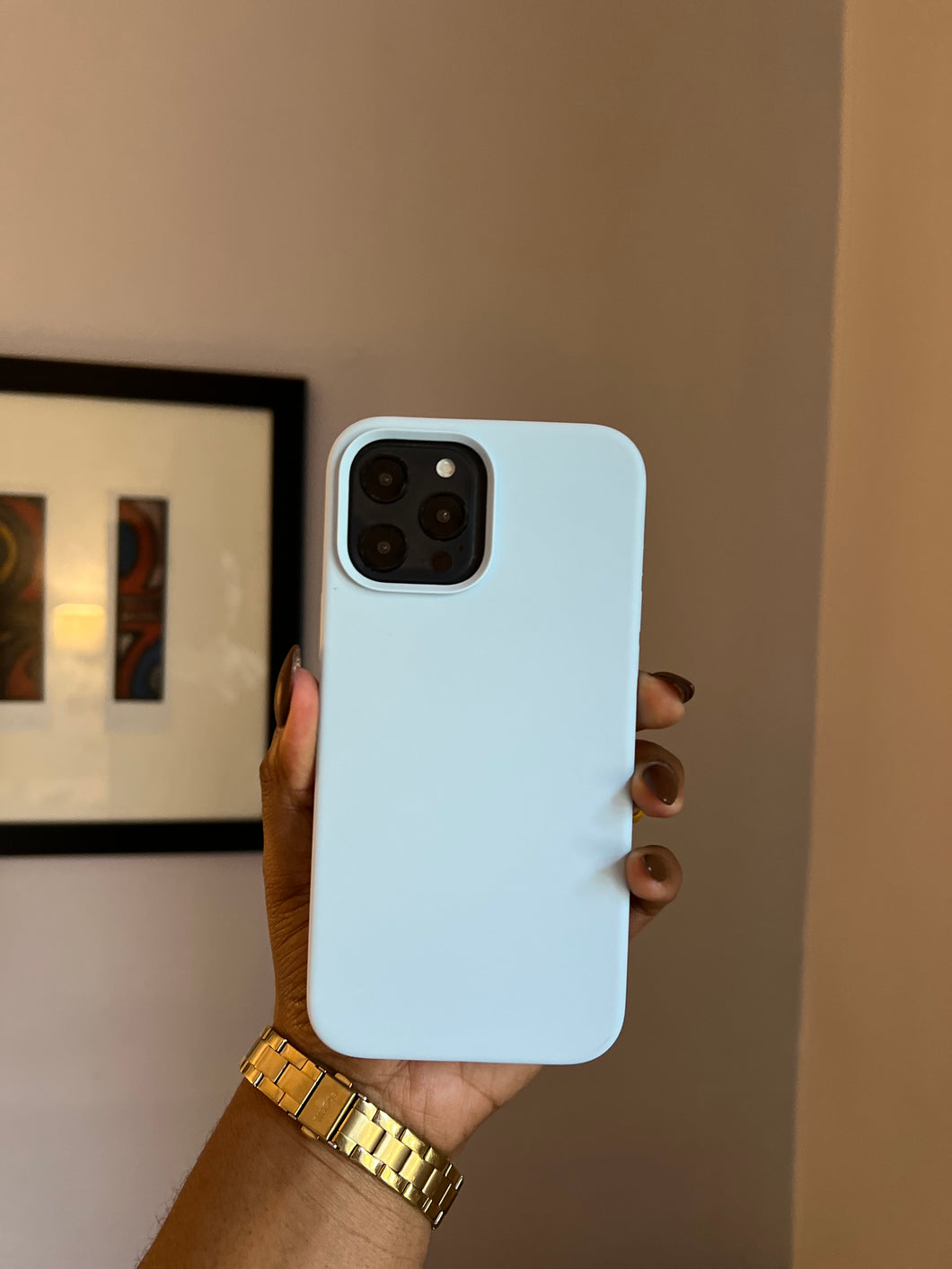 Premium silicone case (sky blue)