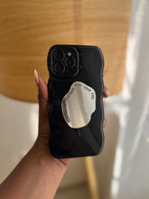 Load image into Gallery viewer, Minimalist black grip case with mirror popsocket
