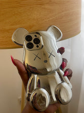 Load image into Gallery viewer, Luxury Silver Kaws silicone phone case
