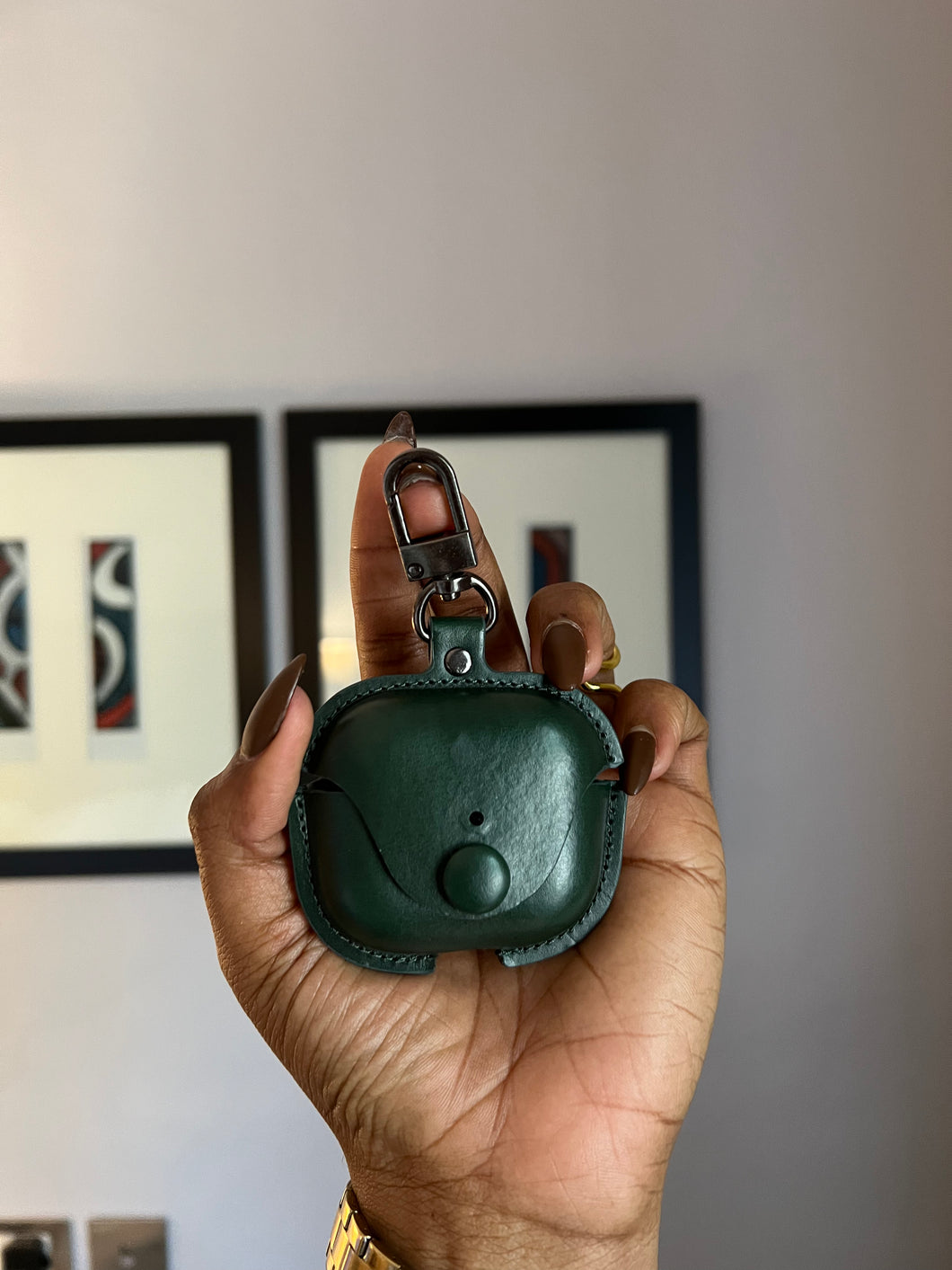 Leather airpod case (Green)