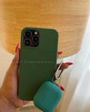 Load image into Gallery viewer, Dark green Premium silicone Phone case
