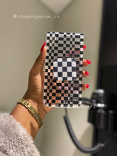 Load image into Gallery viewer, Transparent rectangular checkers popsocket case
