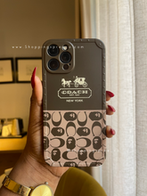 Load image into Gallery viewer, Luxury brown Coach Phone case
