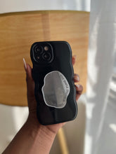 Load image into Gallery viewer, Minimalist black grip case with mirror popsocket
