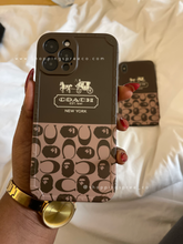 Load image into Gallery viewer, Luxury brown Coach Phone case
