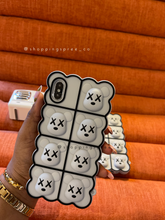 Load image into Gallery viewer, Kaws Squishy fidget toy phone case (grey )
