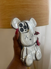 Load image into Gallery viewer, Luxury Silver Kaws silicone phone case
