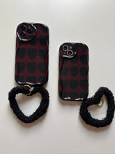Load image into Gallery viewer, Black Love Heart Fuzzy Plush Heart  bracelet!
