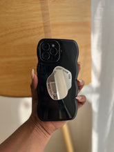 Load image into Gallery viewer, Minimalist black grip case with mirror popsocket
