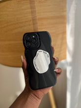 Load image into Gallery viewer, Minimalist black grip case with mirror popsocket
