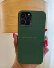 Load image into Gallery viewer, Dark green Premium silicone Phone case
