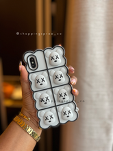 Load image into Gallery viewer, Kaws Squishy fidget toy phone case (grey )
