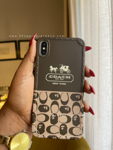 Load image into Gallery viewer, Luxury brown Coach Phone case
