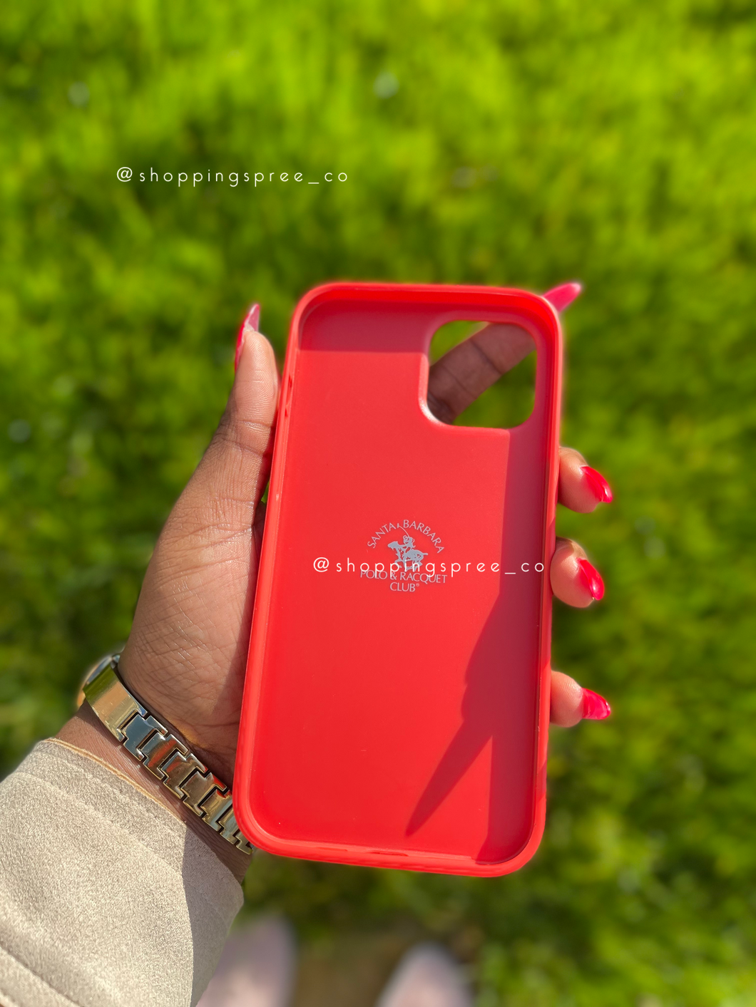 Red polo leather phone case 😎